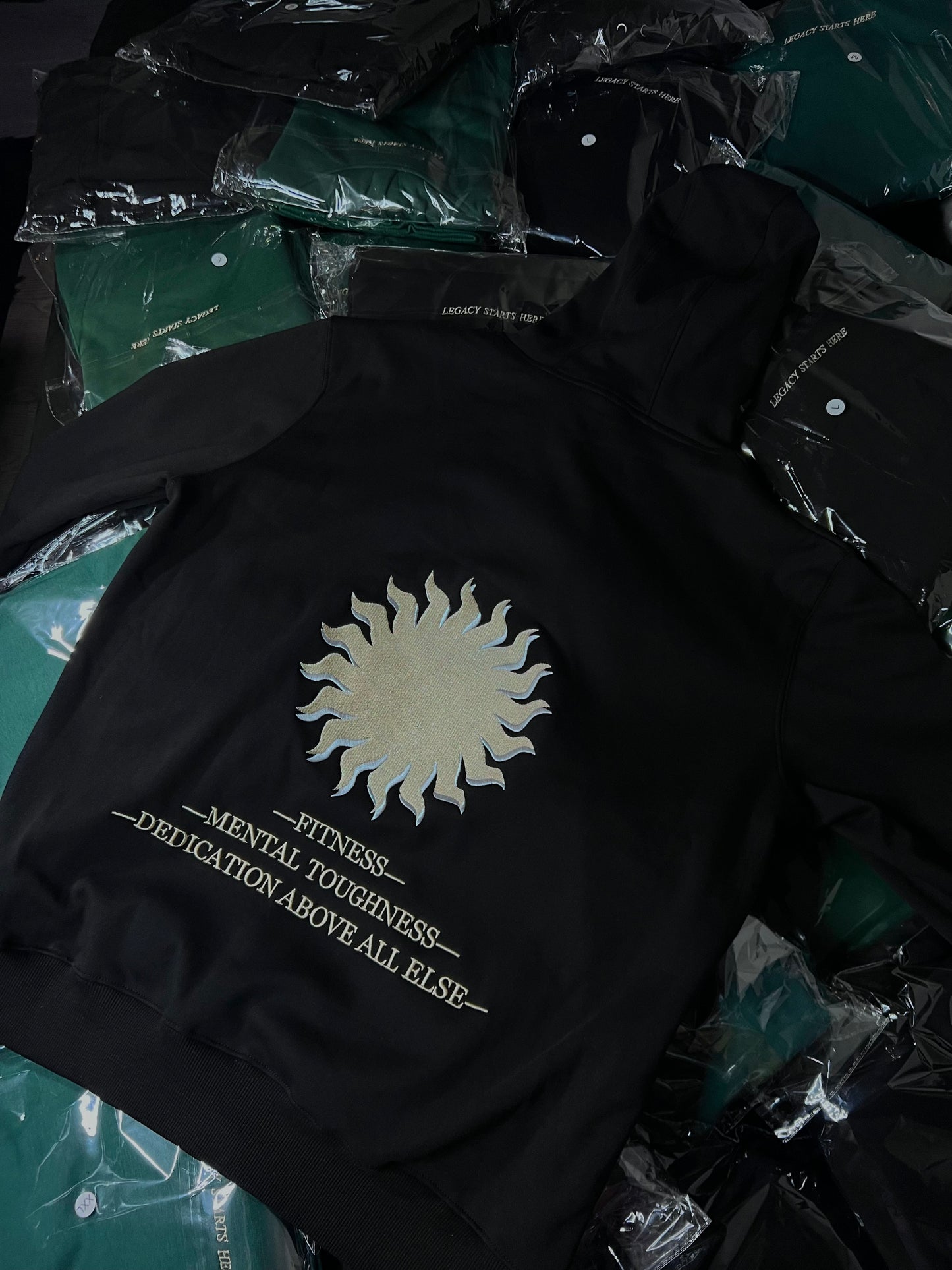 Embroidered Legacy Hoodie / Black