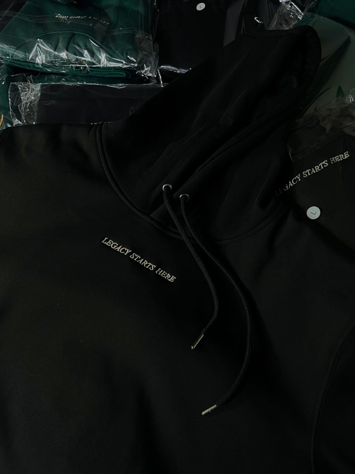 Embroidered Legacy Hoodie / Black
